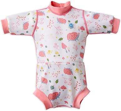Splash About Happy Nappy Wetsuit, Swimsuit for Babies & Toddlers with Built-in Swim Diaper Forest Walk, 6-14 Months