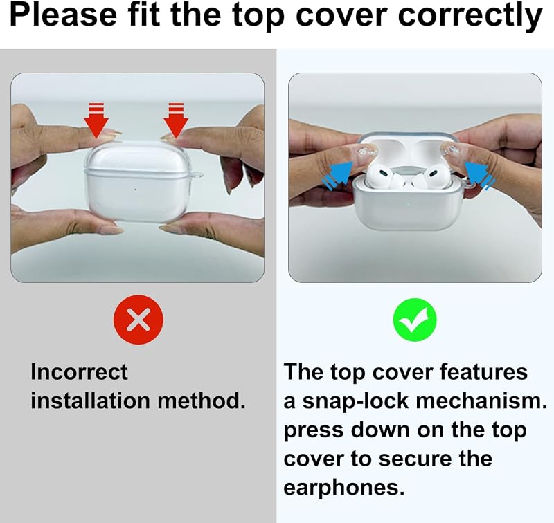 Lemxiee Custodia per AirPods Pro 3 Cover Case in TPU Trasparente