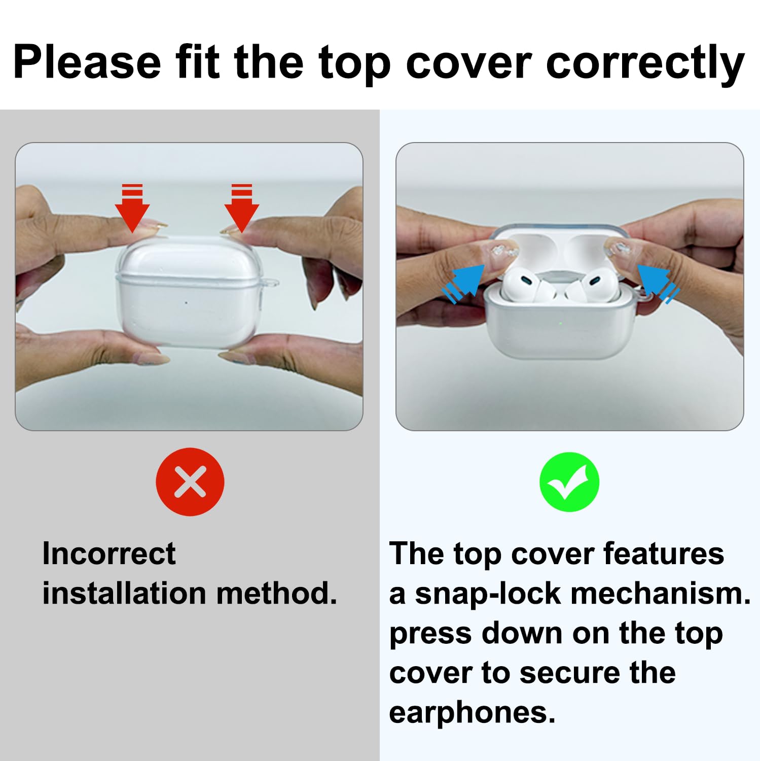 Lemxiee Custodia per AirPods Pro 3 Cover Case in TPU Trasparente