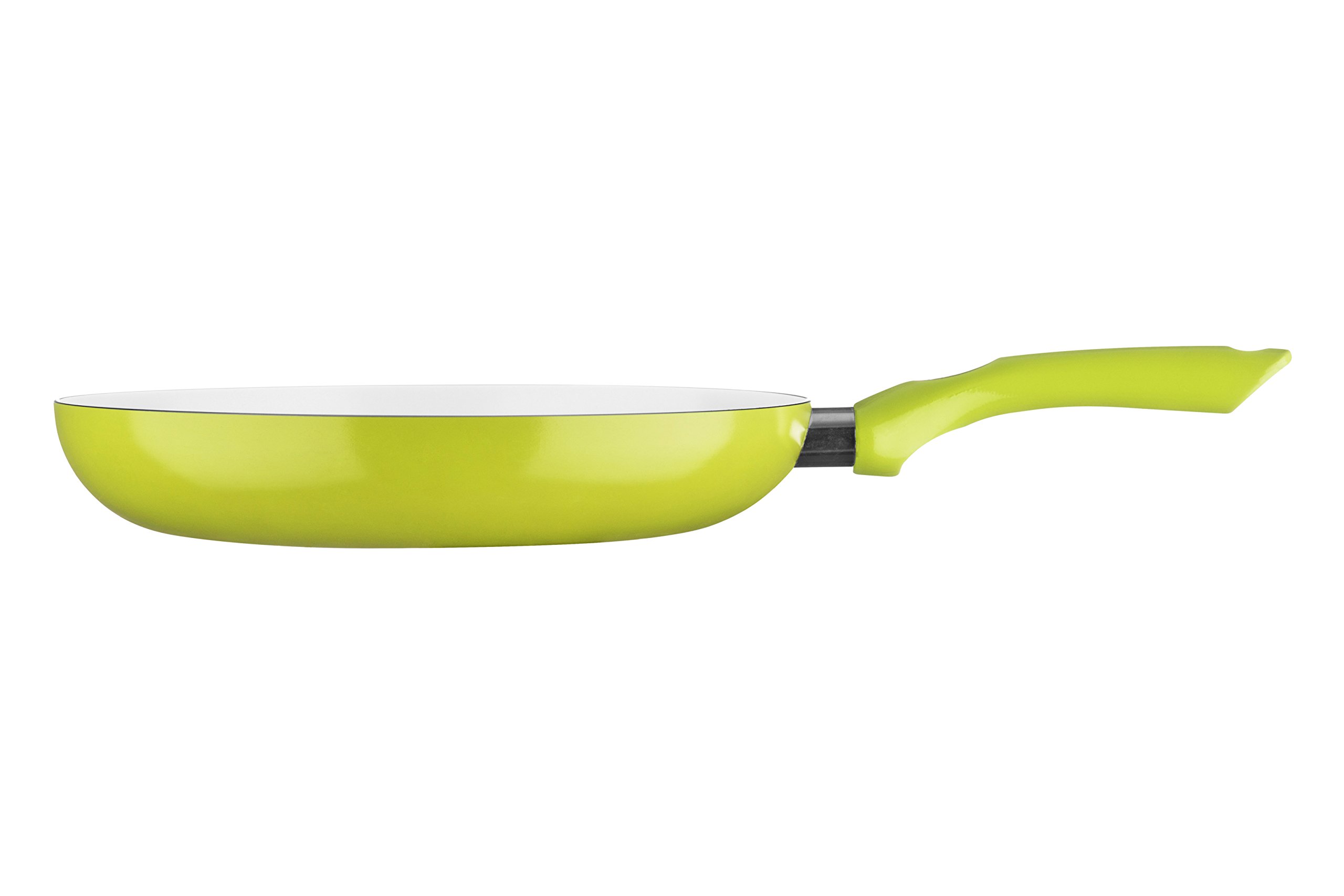 Premier Housewares Ecocook Ceramic Non Stick Frying Pan, Lime Green - 28cm