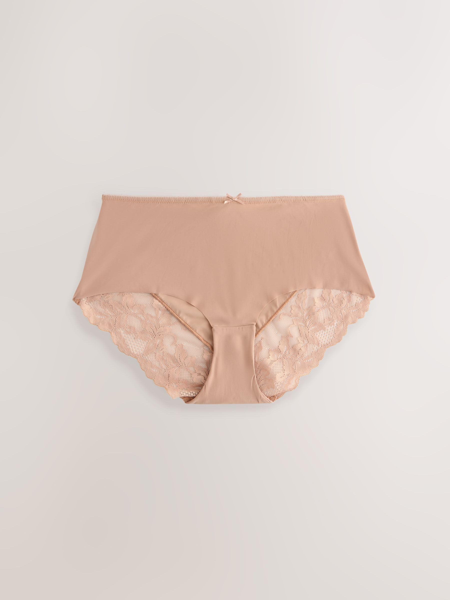 NEXT Mujeres Pack de 5 Braguitas de Talle Medio Que no Dejan Marcas con Panel Trasero de Encaje
