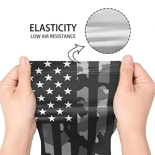 Miniatura 5 de FUSURIRE Juego de 2 mangas de compresión de pantorrilla de fútbol con estampado de bandera estadounidense de camuflaje para hombres, niños y