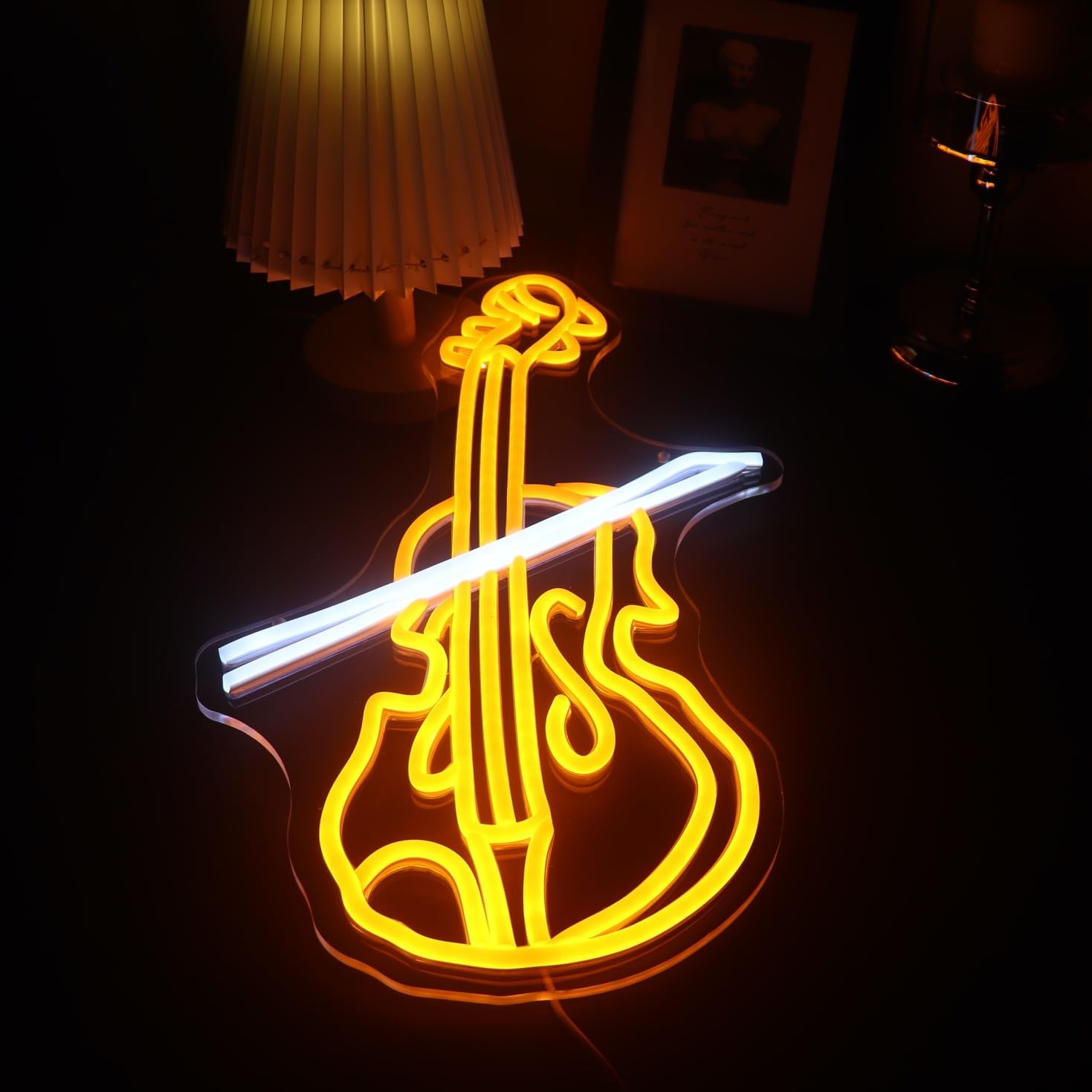 Violin LED Neon Sign, Music Player Neon Signs, Music Instrument Wall Room Bedroom Game Room Art Decor, Violin Enthusiasts Artist Neon Light Wall Art Christmas Birthday Gift