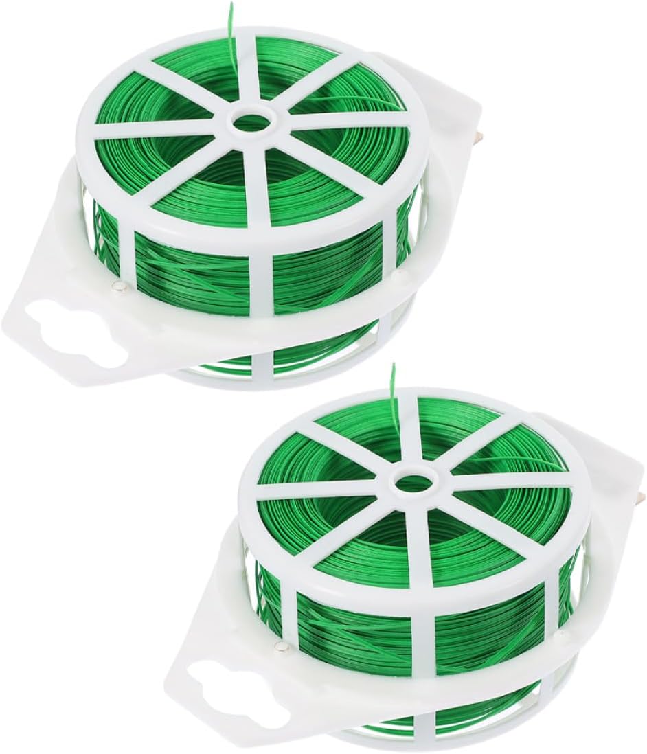 VILLCASE 400m Garden Plant Cable Ties Flexible DIY Plant Wrap Cable Tie Multi-use Gardening Twine with Strong Binding 2 Rolls of 200m Each