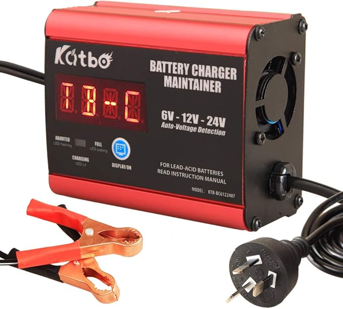 Katbo Battery Charger Maintainer 10A/7A 6V 12V 24V Automatic voltage