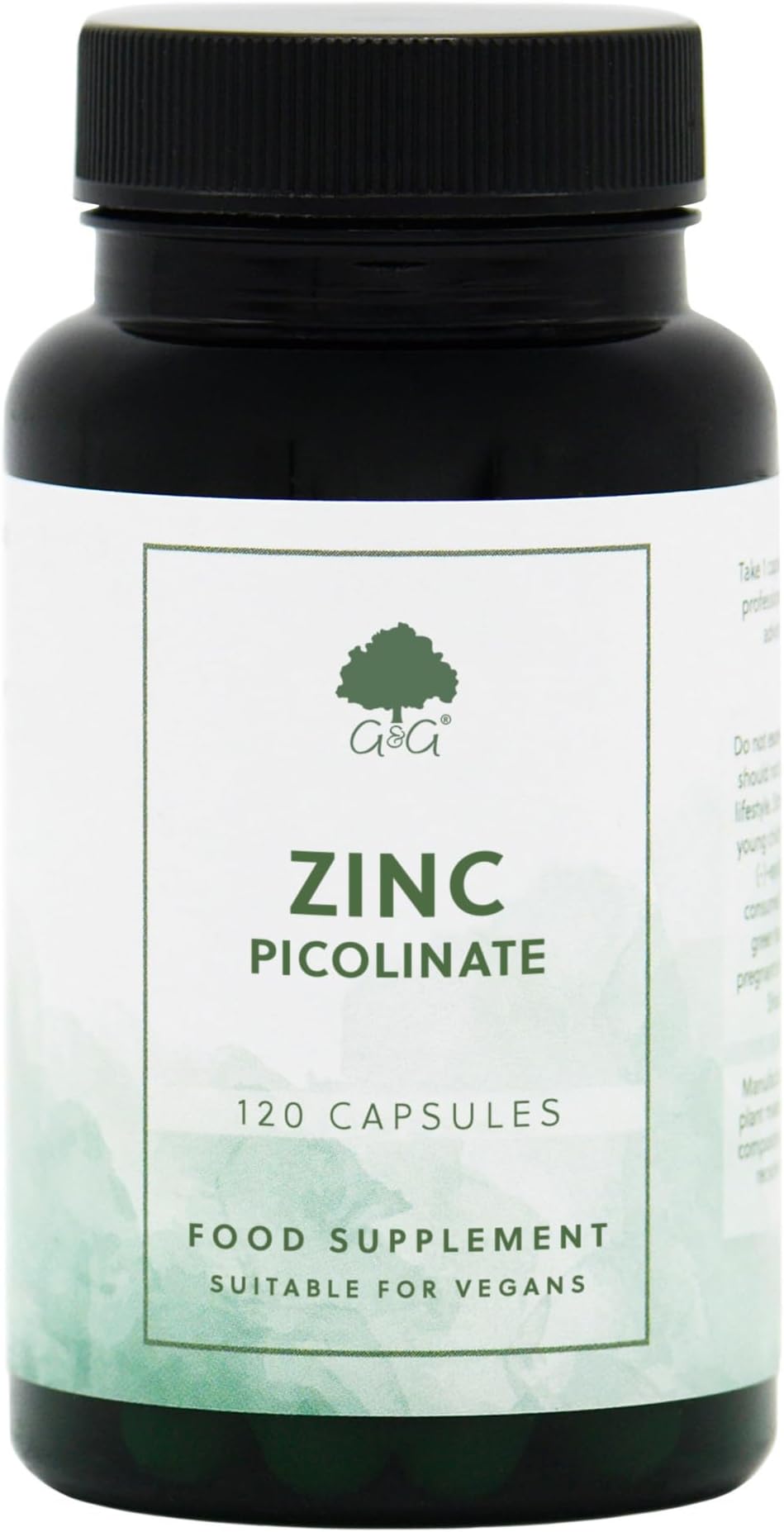 Zinc Picolinate - 22mg Elemental Zinc - 120 Vegan Capsules - Chelated for Improved Absorption - Non-GMO, Made in The UK - G&G Vitamins