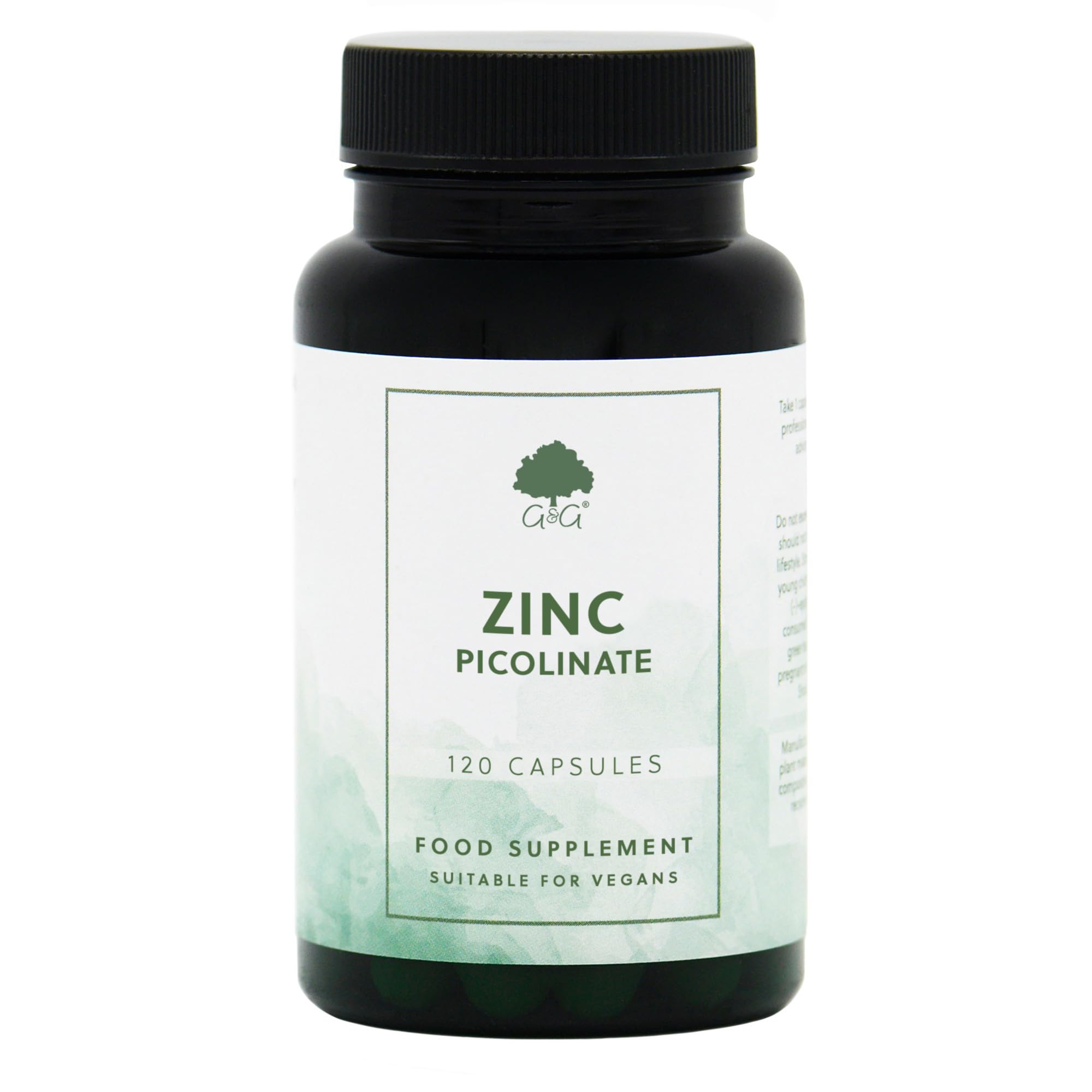 Zinc Picolinate - 22mg Elemental Zinc - 120 Vegan Capsules - Chelated for Improved Absorption - Non-GMO, Made in The UK - G&G Vitamins