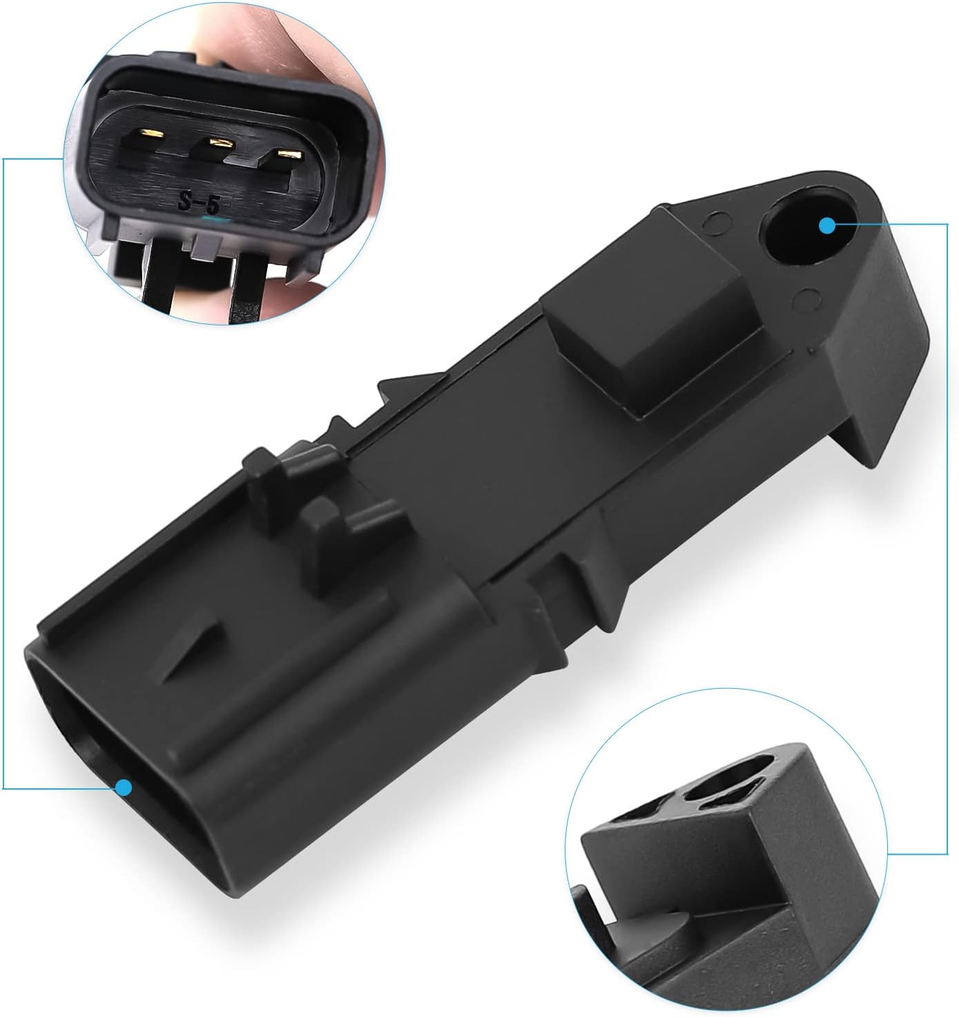 9047128 Barometric Pressure Sensor for Freightliner,Kenworth,KME,Peterbilt,Spartan Motors,Volvo,Western Star,EngineMfr Cummins ISX 15.0,ISX-565,ISX-600,ISX-500,ISX-475