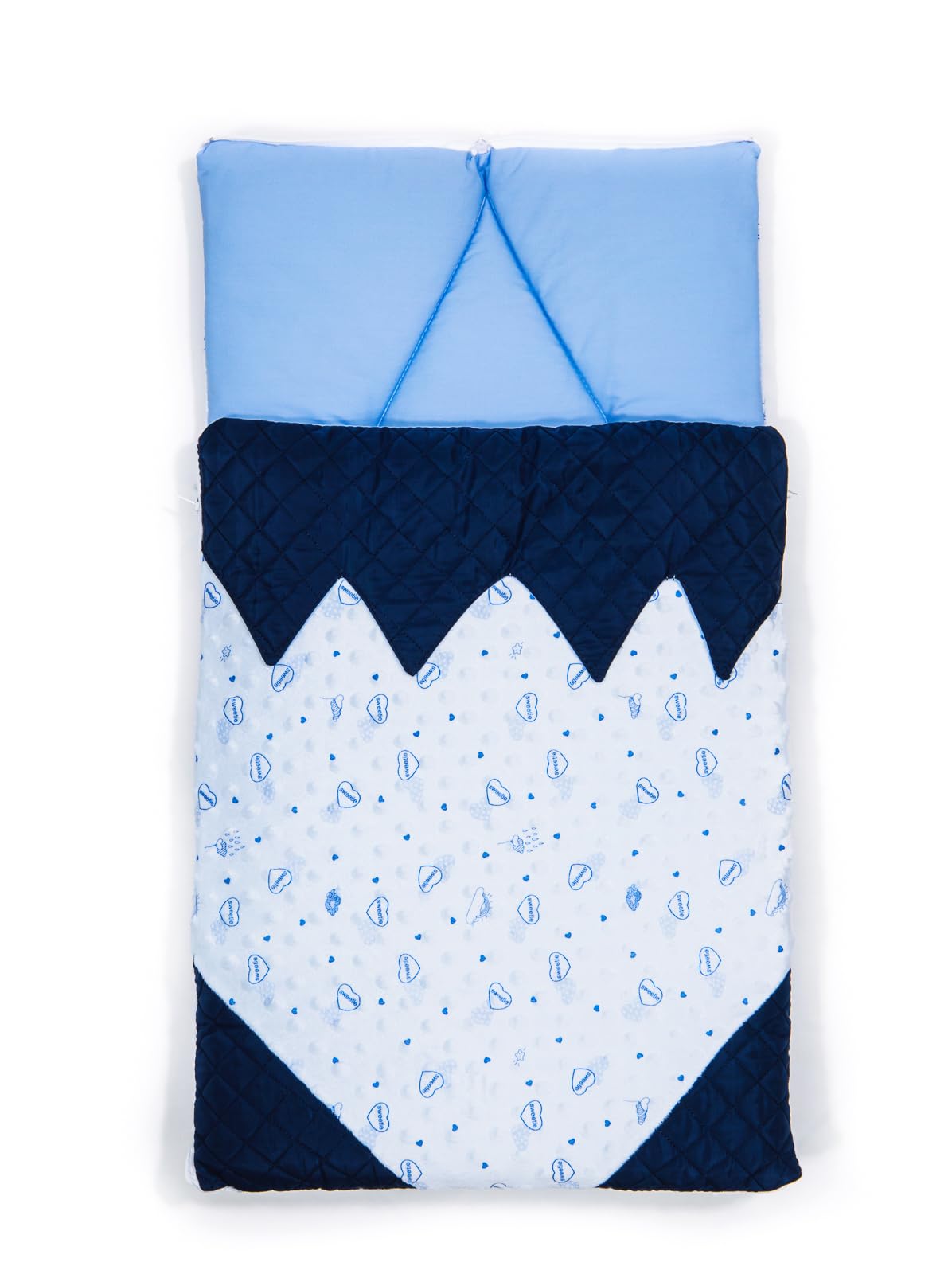 rikang Multicolour Printed Quilted Baby Sleeping Bag Nest (Blue)