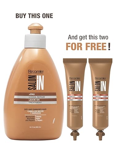 Miniatura 2 de RECAMIER Acondicionador sin enjuague desenredante + 2 Hydra Repair SOS | Tratamiento para cabello seco dañado | Loción de peinado en crema peine |