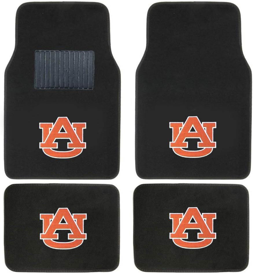 Collegiate AUBURN New Carpet Type Floor Mat Liner. Wow! Auburn Logo On All 4 Mats
