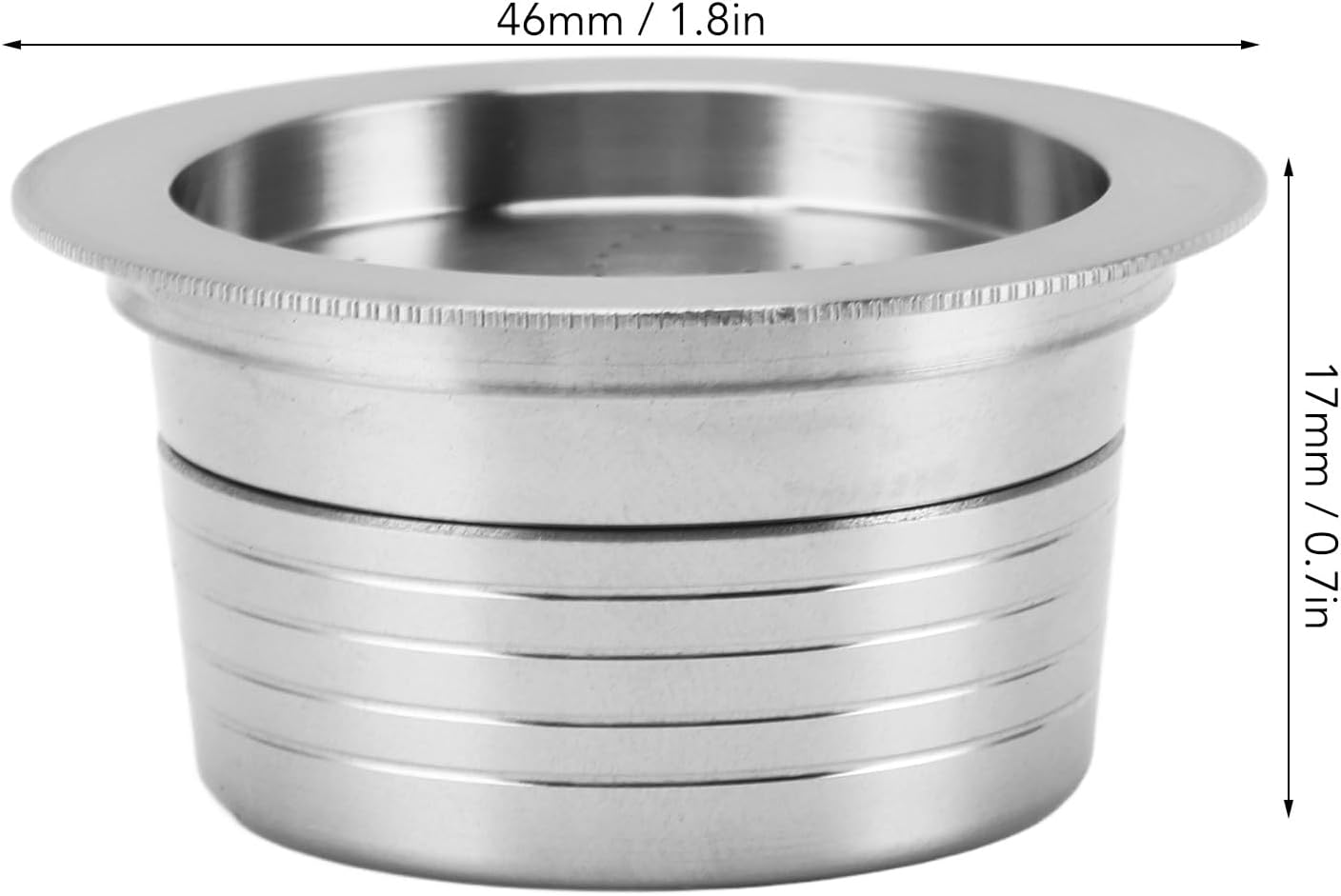 Stainless Steel Reusable Coffee Pod with Sealed Lid and Brush Spoon for Home Use Compatible with Lavazza Capsules