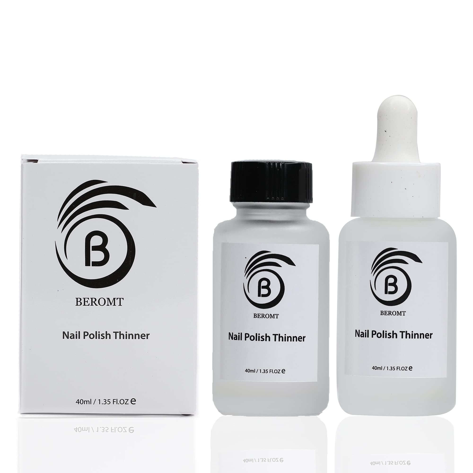 Beromt Nail Polish Thinner, Transparent, Cruelty Free, Nail Paint Restoration Drops, Dropper Bottle, Versatile Nail Lacquer Thinner 40ml- 01 - BNPT01