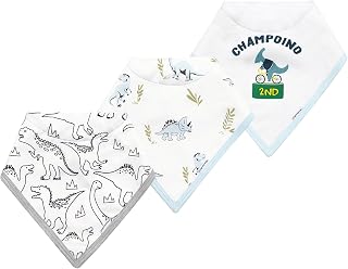 Baby Bibs for Boys Girls 3Pack Newborn Boy Bib Infants Bandana Drool Bibs Teething Unisex Waterproof Bib Set