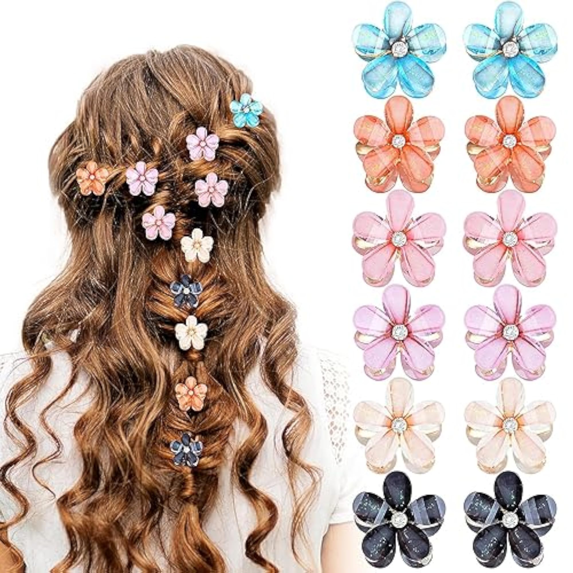 Multicolor Hairpin with Alligator Clips, Pack of 4 for Girls