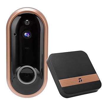 Video Doorbell, HD 1080P Wireless Video Doorbell Kit Two Way Intercom 166 degree Wide Angle Smart Infrared Recognition Real-Time Response, Battery Powered WiFi Door Bell for Home Security(#1)