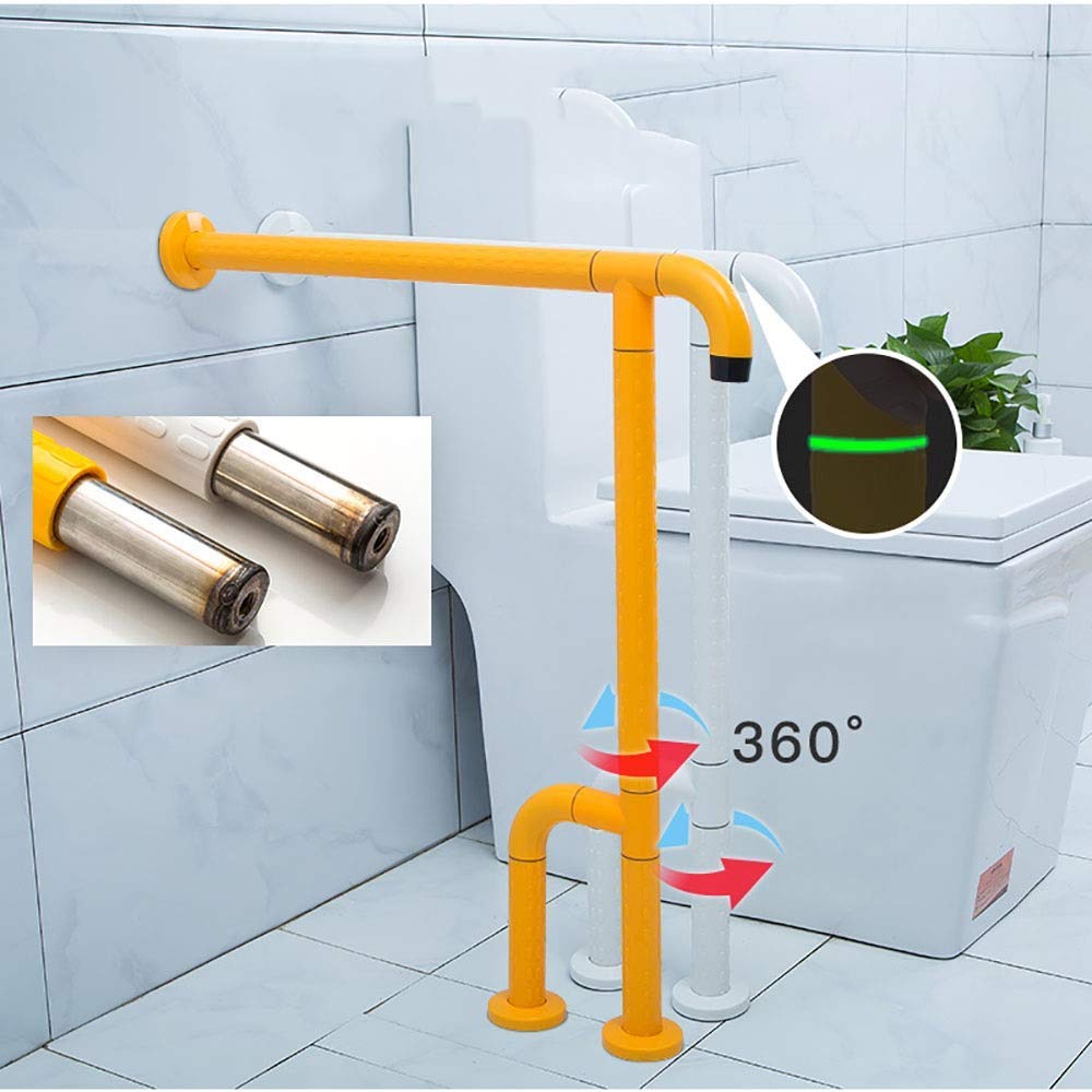 Marco de aseo asideros de aseo Barra de seguridad for ducha, pasamanos en forma de T, pasamanos de pared for baño, pasamanos de nailon antideslizante for personas mayores(White)