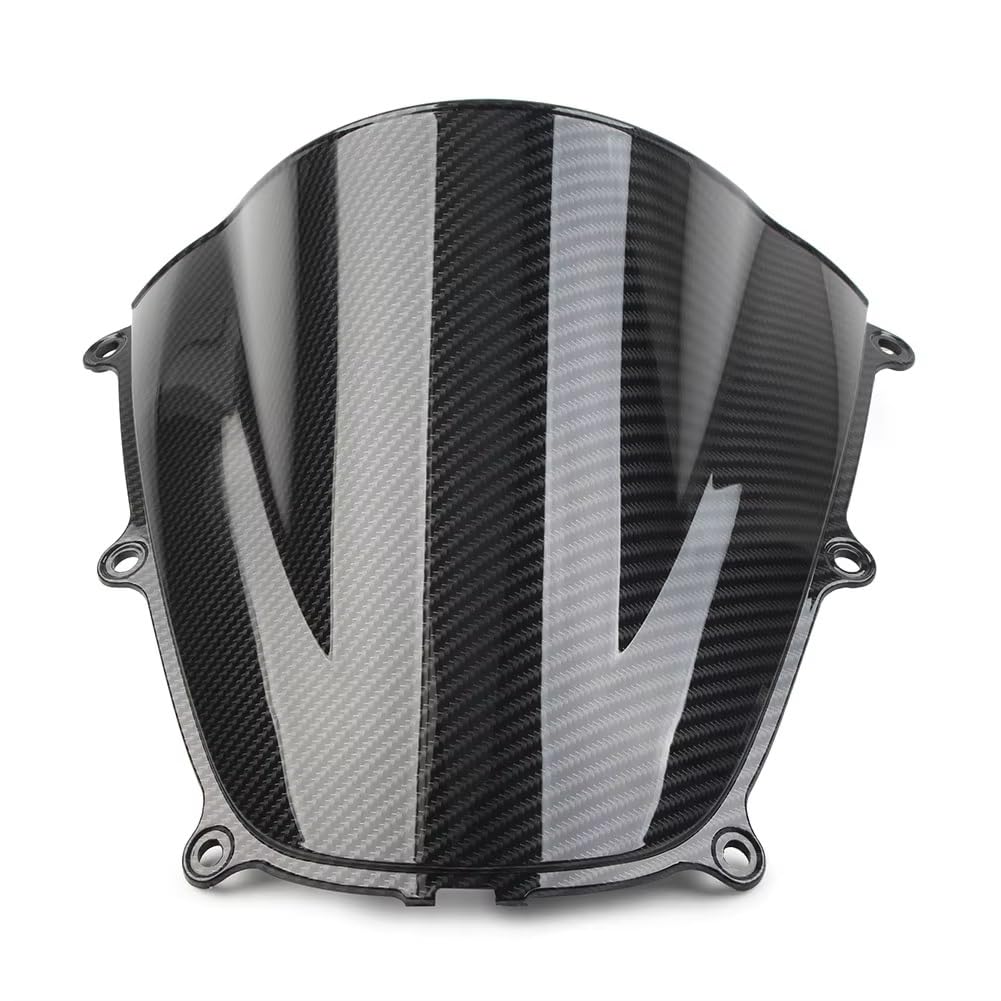 Parabrezza Moto Parabrezza A Doppia Bolla In Fibra Di Carbonio ABS Per Moto Per CBR600RR 2005-2006, Nero Paravento Per Moto