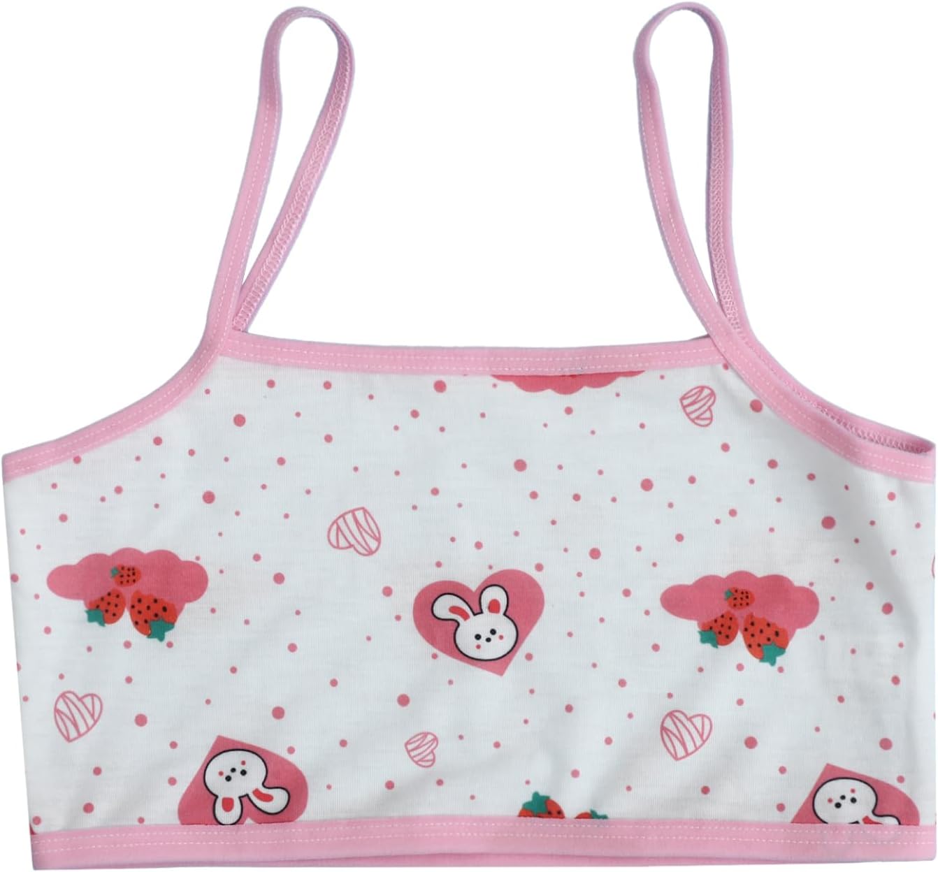Kids Girls Stretch Elastic Spaghetti Straps Crop Cami Seamless Training Bras Underwear Sports Bras