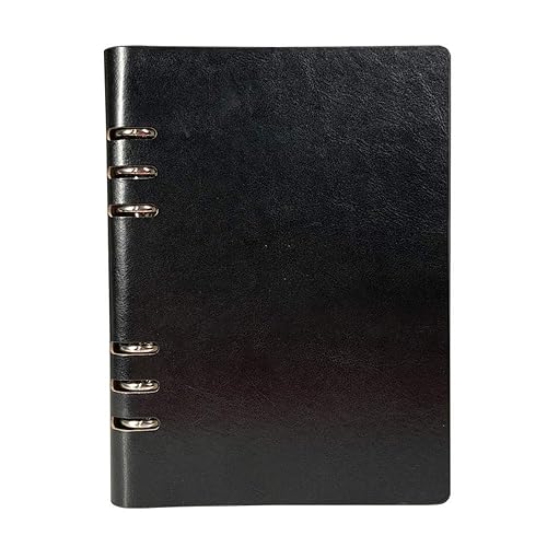 Vista 11 de Cuaderno clásico recargable A5 de cuero con 6 agujeros, organizador personal, organizador de cuadernos, reutilizable, multifuncional Productos