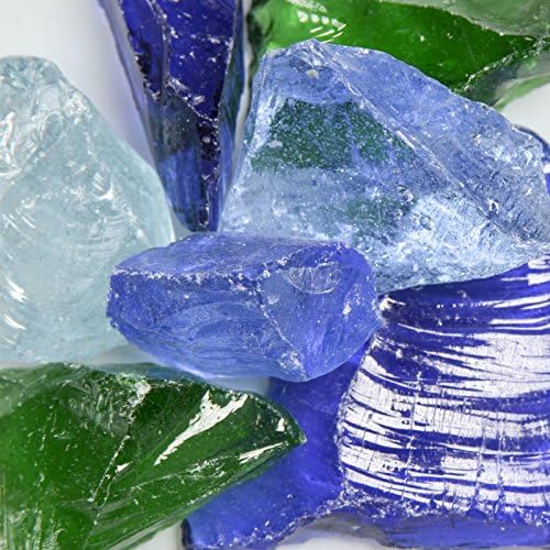 (River Mix) Blue Landscape Glass American Specialty Glass