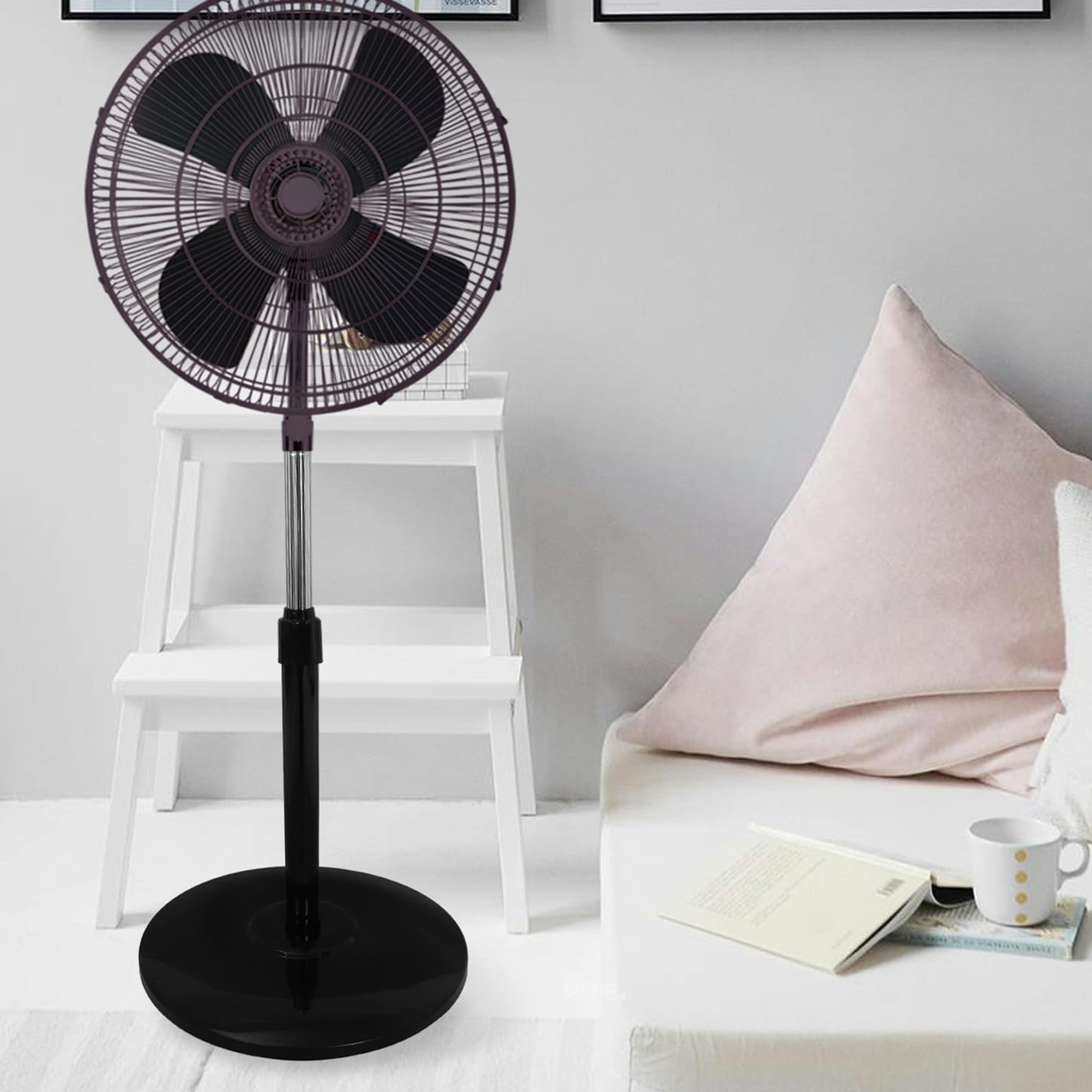 ABOOFAN Varilla de Soporte para Ventilador de Base de Chasis Resistente Accesorios para Ventilador Eléctrico Uso Salas de Estar Varilla Ajustable y Pedestal de Repuesto