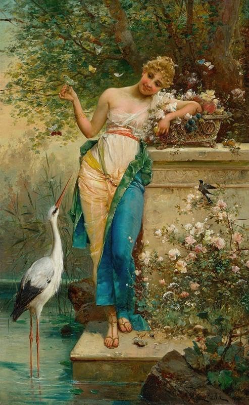 Amazon.com: Hans Zatzka 16x24 Black Modern Framed Art Print Titled