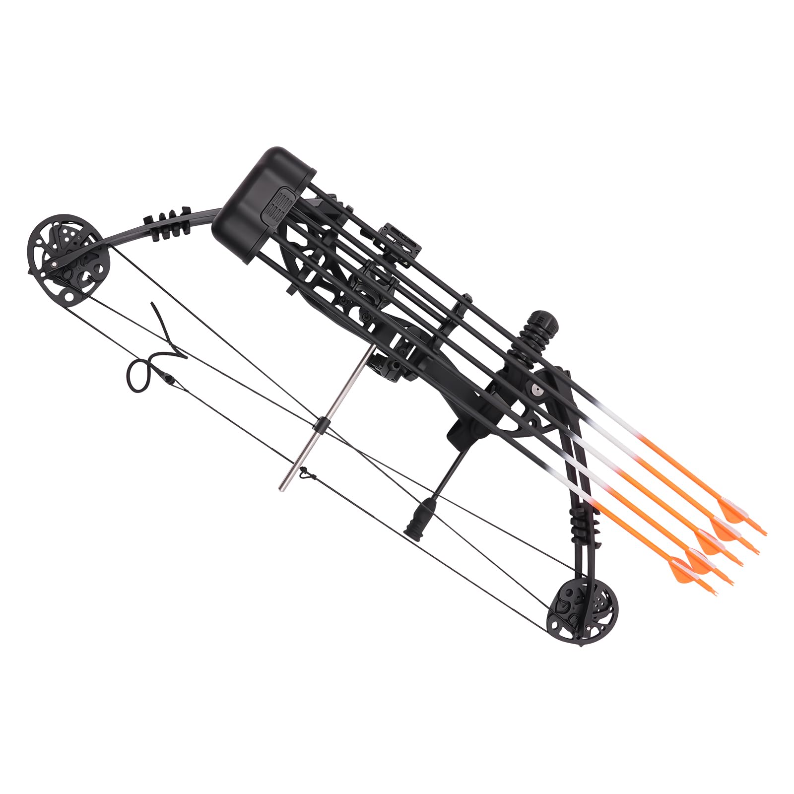 35-70lbs Compoundbogen Set Jagd Bogenschießen Jagdbogen Sportbogen + 12 Pfeile,MIT Spreader UND Tragetasche,Arrow Box,für Outdoor-Wettbewerbe, Jagd, Bogenschießzieltraining, Sportspielpraxis
