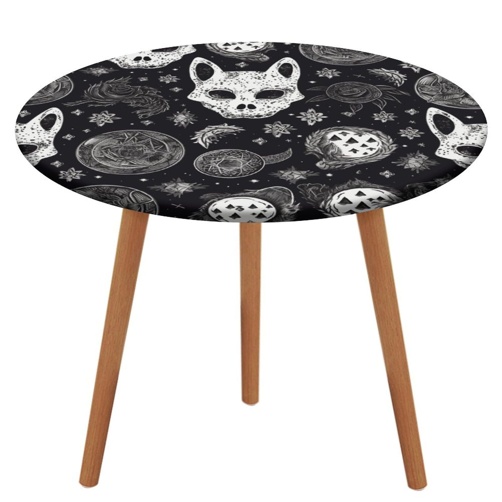 Nappe de table ronde avec bord élastique pour stopper les glissements