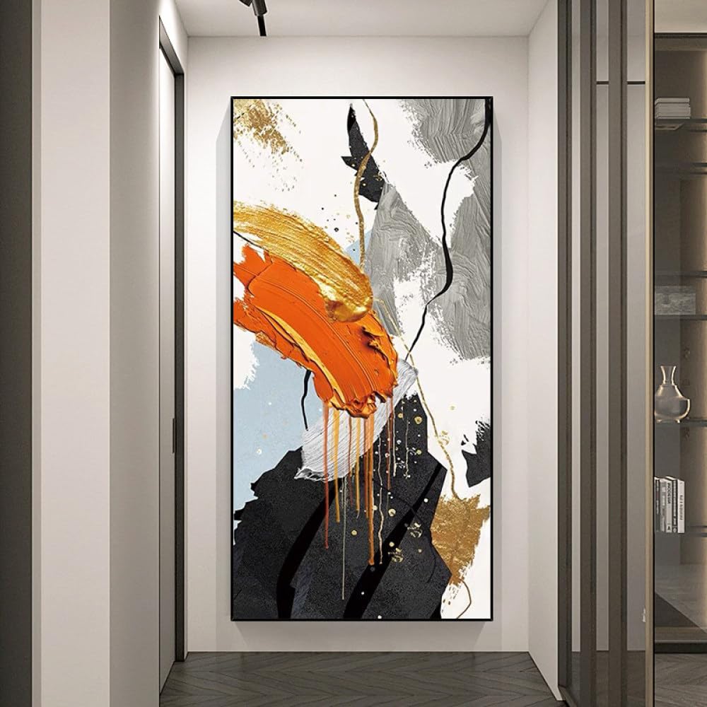 Peinture à l'huile grand format pour décoration salon moderne