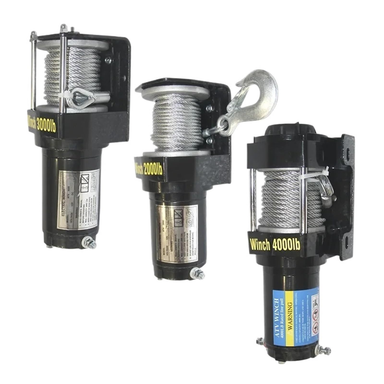 Verricello elettrico per auto, 207,2/1360,8/1814,4/2,041,2/2,721,6/10000,1/12000 libbre 24 V, senza fili, per Beach Bugg, senza fili