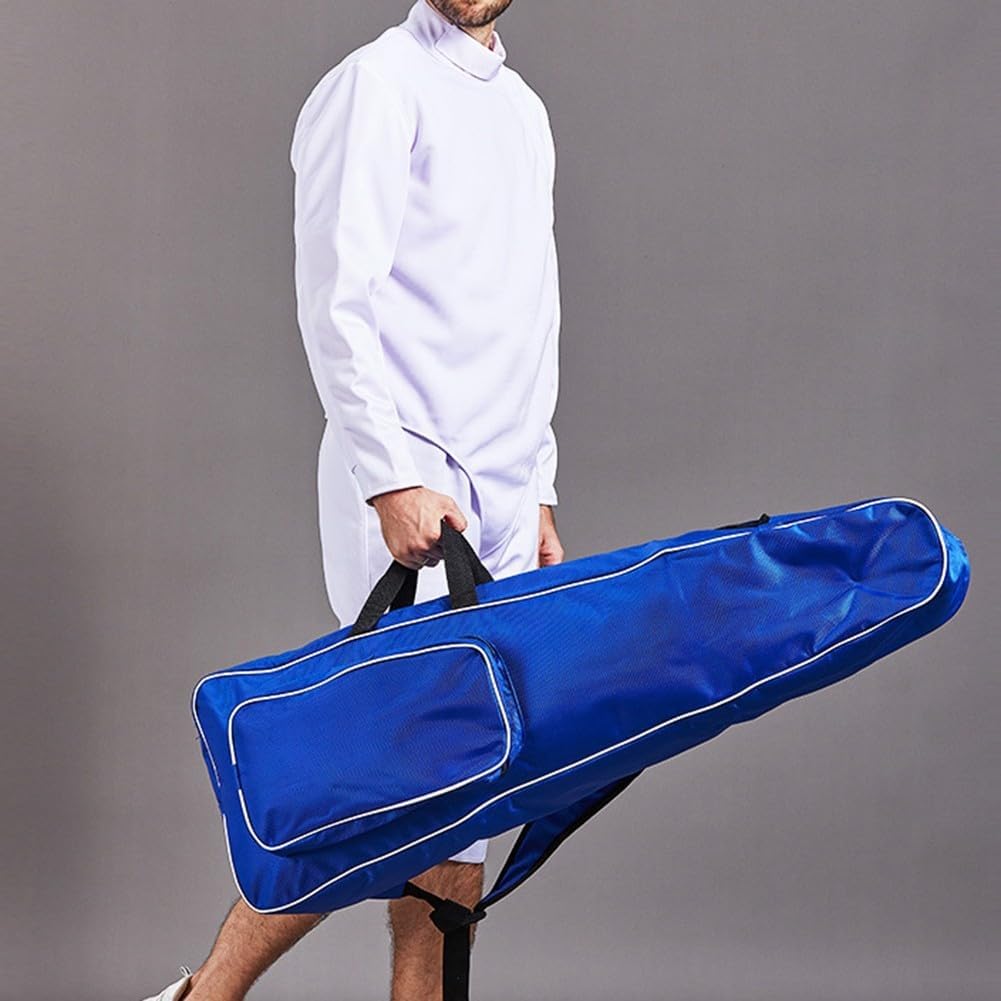 Large Capacity Fencing Equipment Storage Bag Backpack For Epee,For Foil,For Saber,1680D Oxford Cloth Duffel With Multiple Compartments, 43.7x13.4x6.7 Inch(Blue)