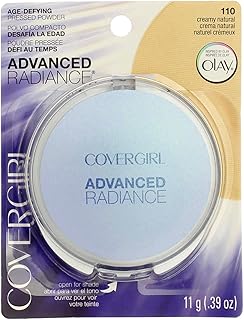 CoverGirl Advanced Radiance Age-Defying Pressed Powder, Creamy Natural [110] 0.39 oz (Pack of 3)