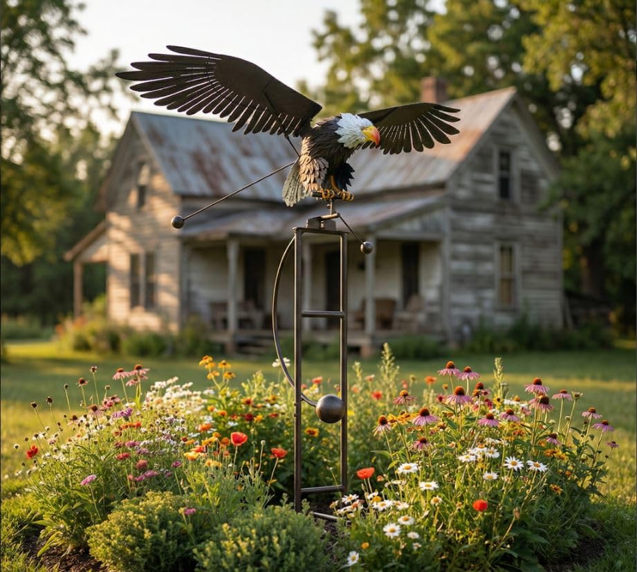 Amazon.com: Large Flying Metal Eagle Rustic Rocker Balancing