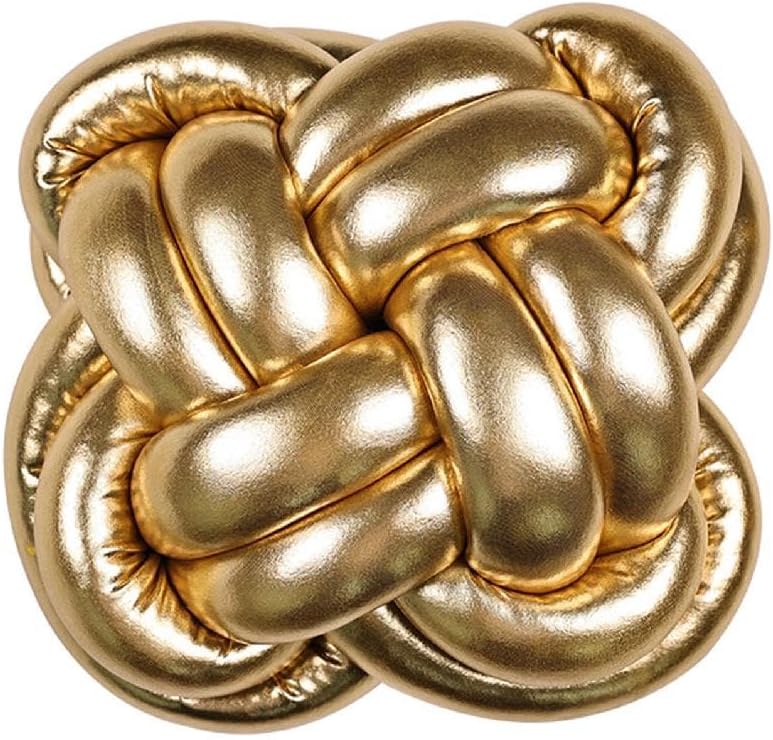 Bronzing Knot Ball Pillows Round Throw Pillow Cushion Home Decorations Twist Knotted Pillow for Office Sofa Bedroom Kid Throw Pillows for Couch