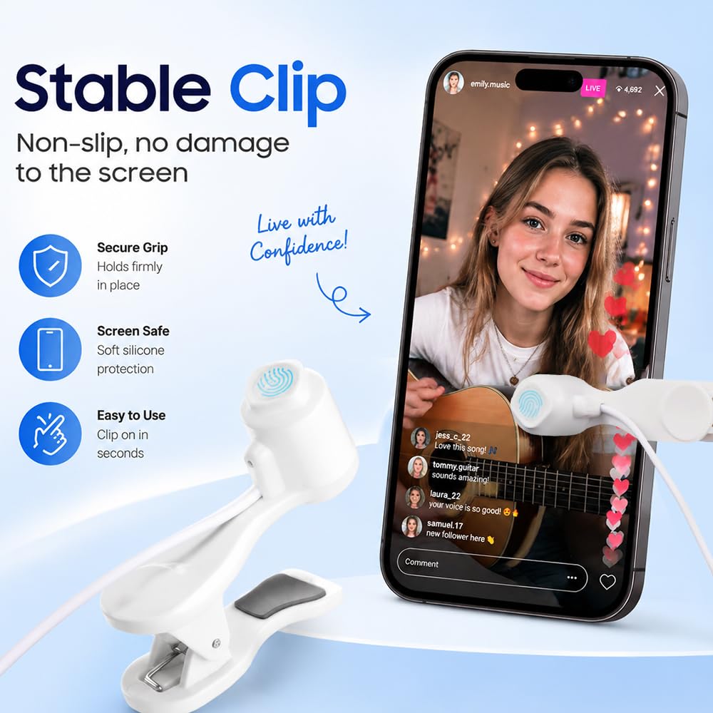 Auto Clicker, 3 Marcia Auto Screen Clicker, Simulazione del Funzionamento delle Dita Autoclicker, Continuous Click Auto Clicker per Telefono, Bianco