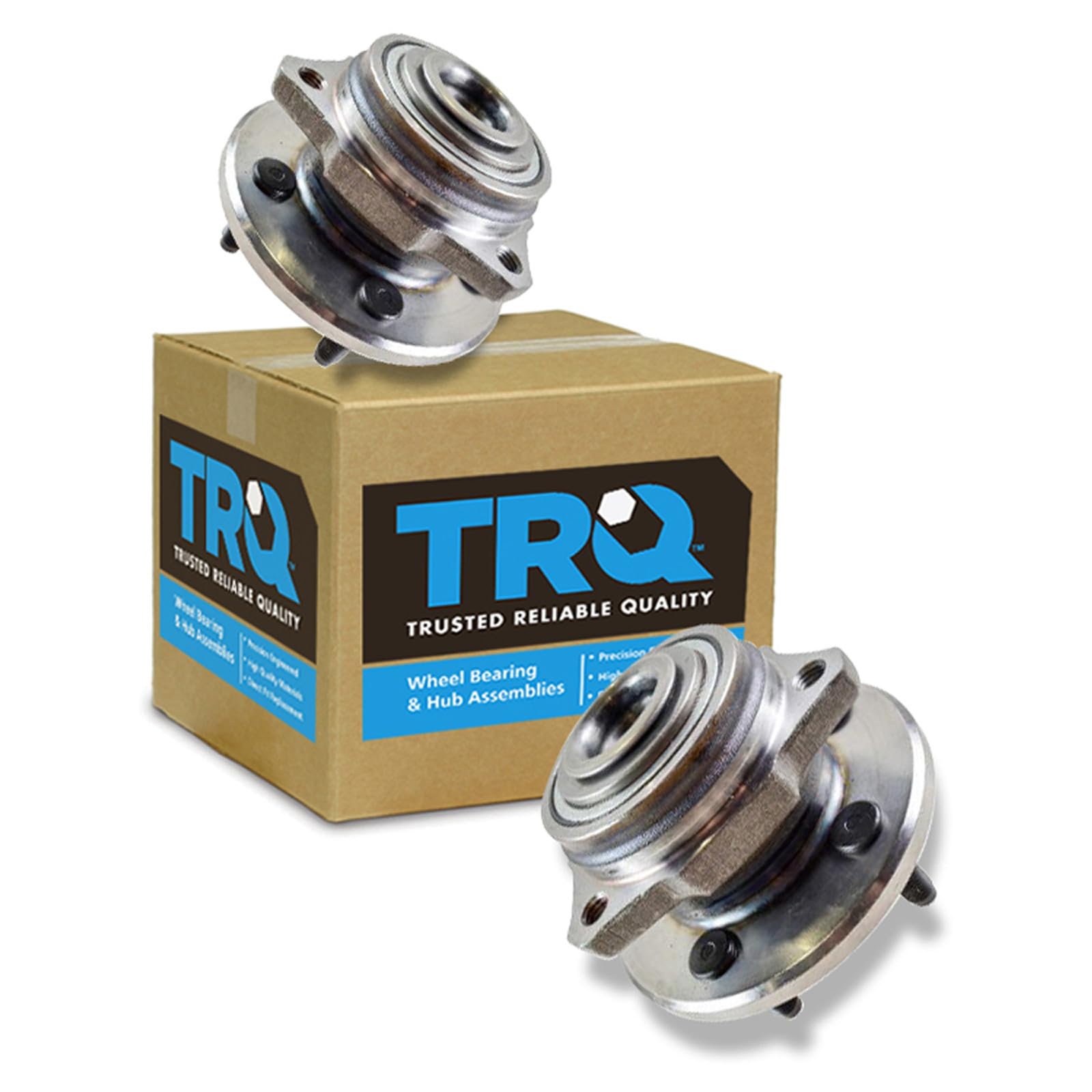 TRQ 2 Piece Front Wheel Bearing &amp; Hub Assembly Set