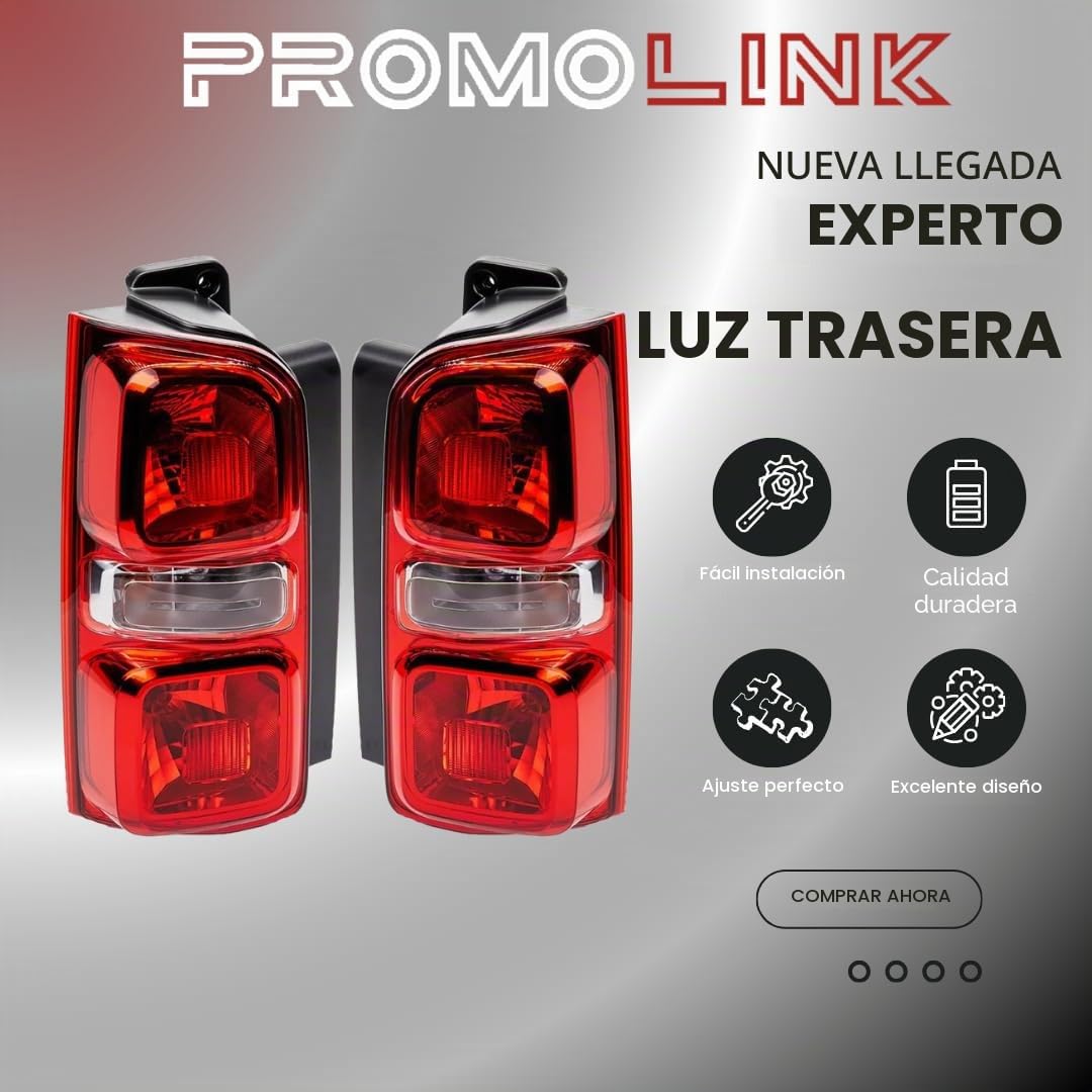 2 faros traseros traseros izquierda derecha compatible con Peugeot Expert Citroen Jumpy Toyota Proace Vivaro con certificado E 9808243080 9808243180