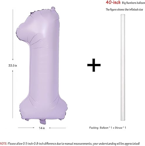 Vista 123 de 40" Macaron purple Number Balloons Helium Foil Mylar Balloon Birthday Party banquet Decoration 9