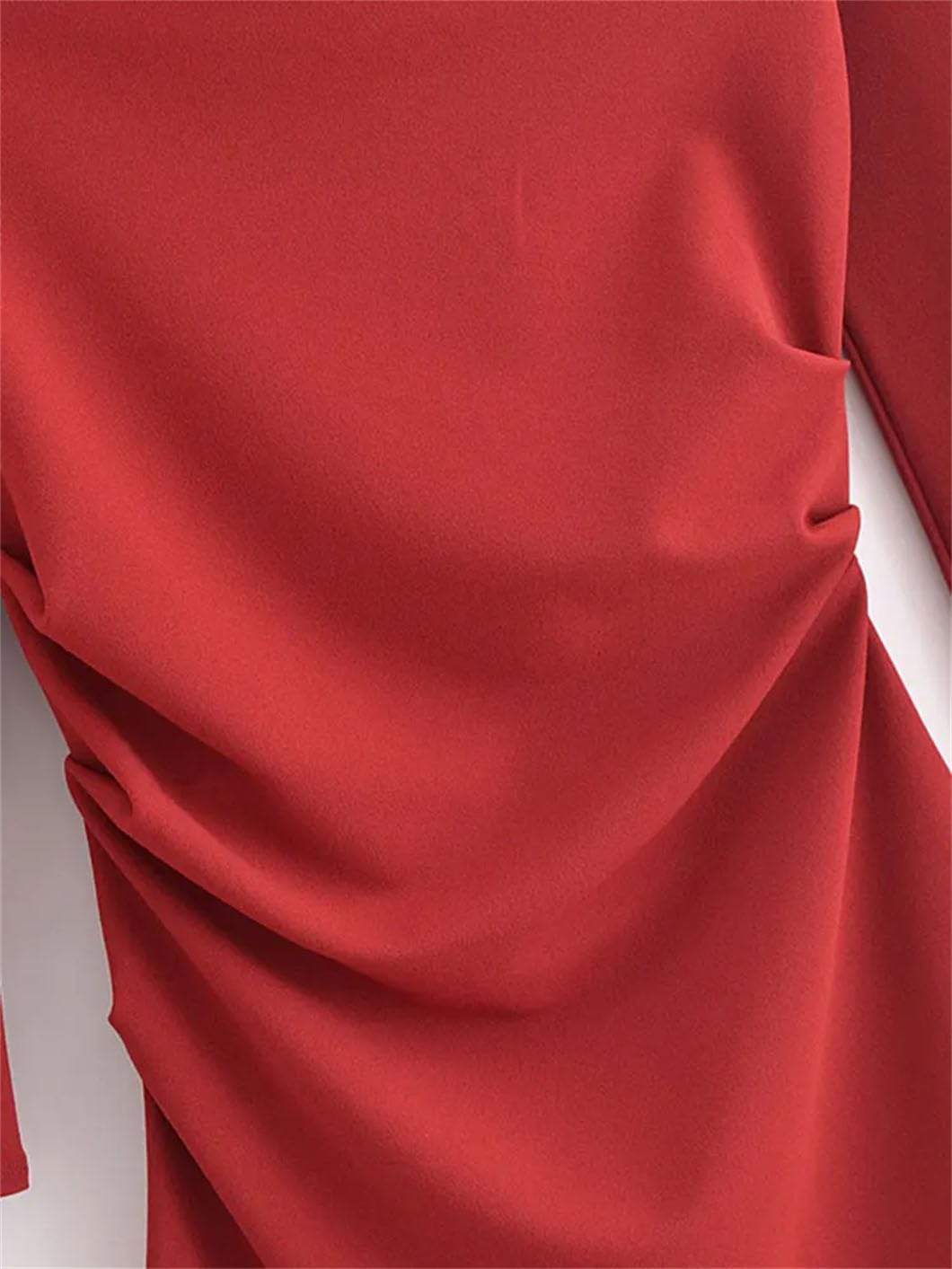 Vestidos cortos plisados con hombros descubiertos para mujer, vestidos de fiesta ajustados de manga larga
