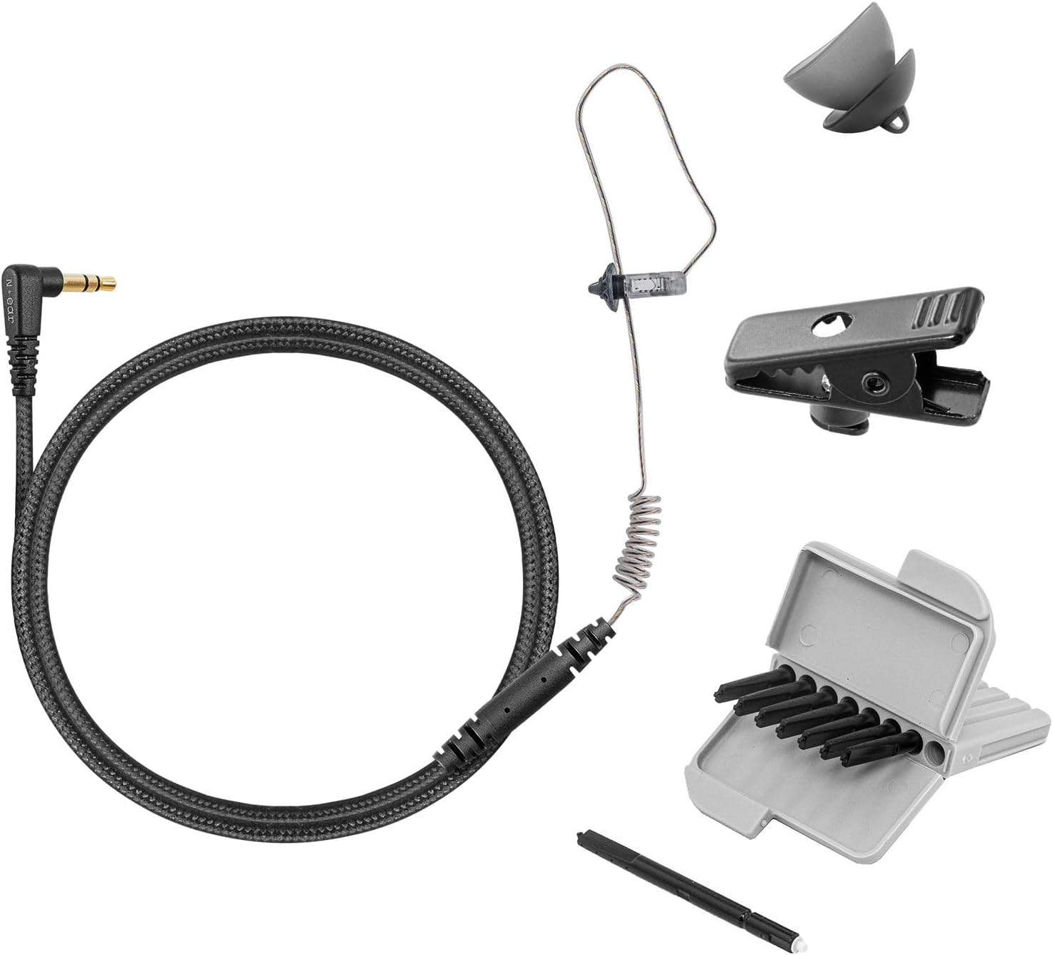 N-ear 360 Flexo Braided Fiber Cloth Single Ear Earpiece (3.5mm Connector, 22")