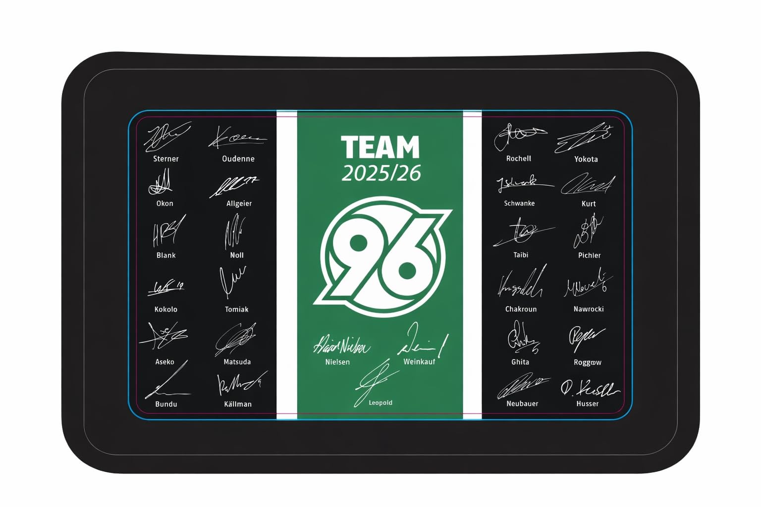 Hannover 96 Brotdose mit Unterschriften – H96 Lunchbox Fanartikel – Brotbox Kinder & Erwachsene – Fußball Brotdose Schule Kindergarten Fan Geschenk