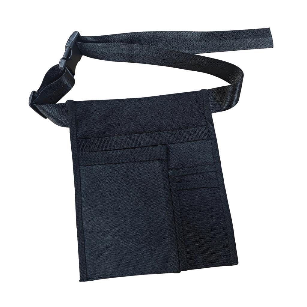 Pugermering Multi-Compartment Garden Tool Fanny Pack, Multipurpose Bag, Electrician's Apron for Construction Workers and, Black