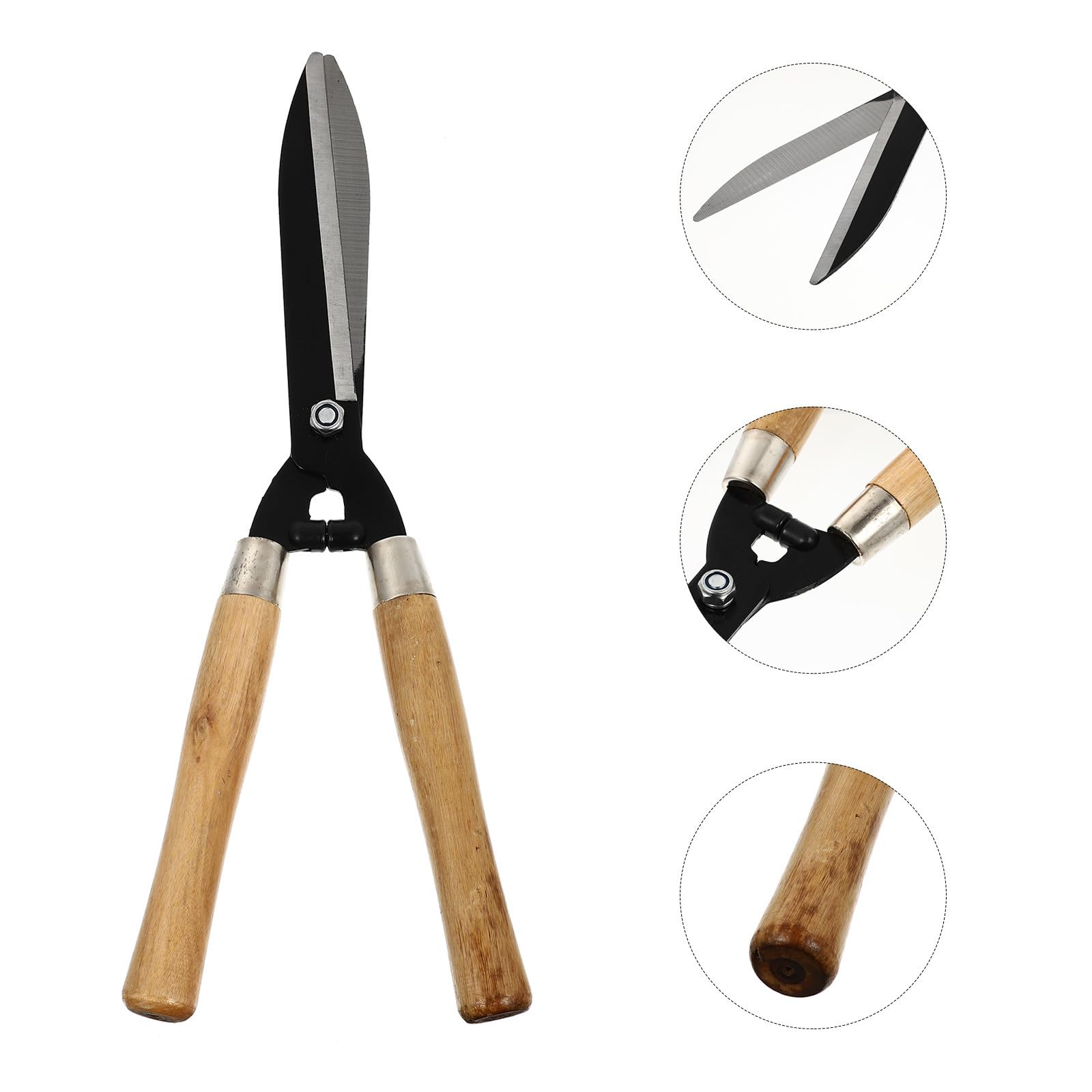 Acero al Carbono Tijeras Mango de Madera Antideslizante de Podar