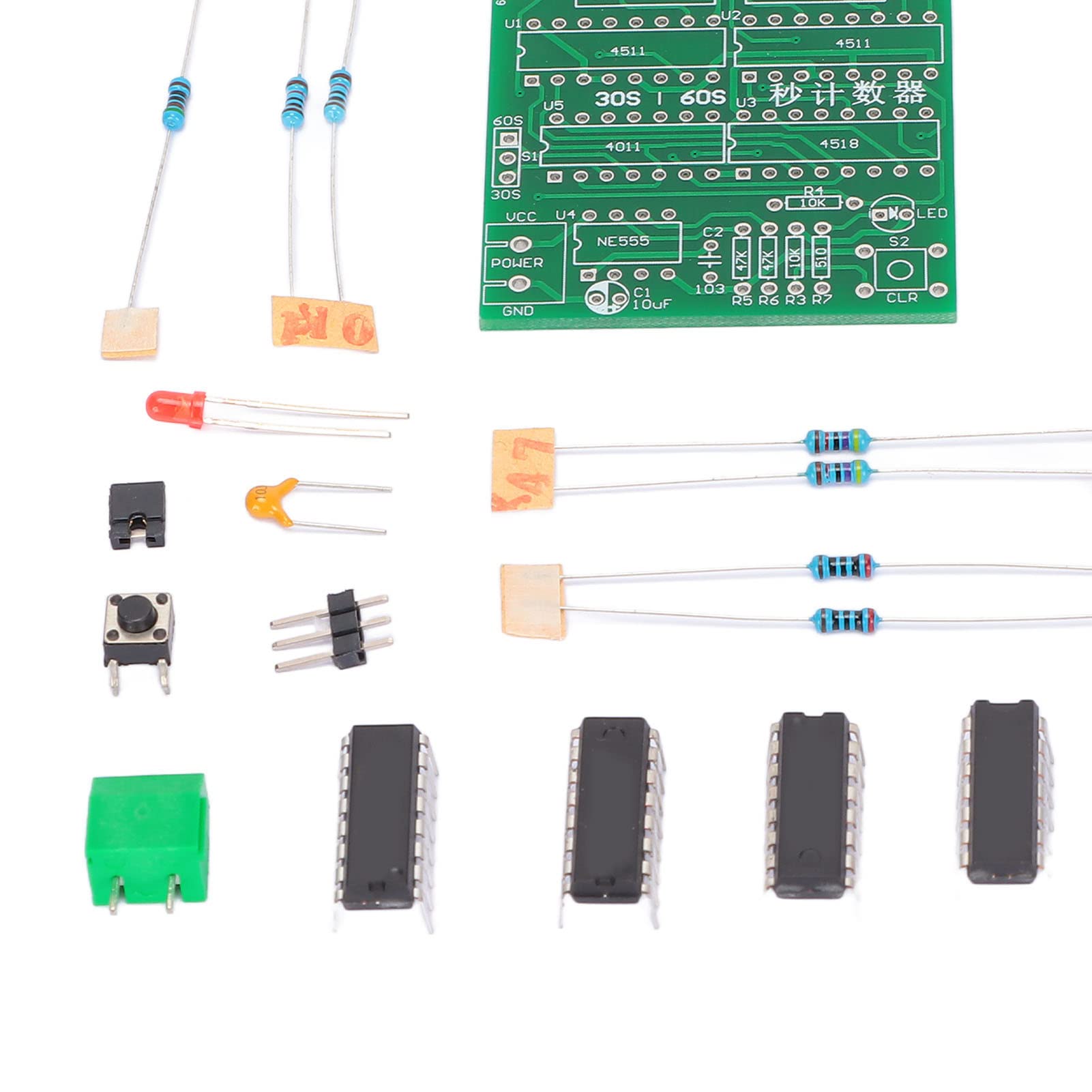 30‑60s Counter Module Kit 30‑60s Counter Module Kit,30‑60s Counter Module Digital Electronics Technology Timer Kit for Soldering Practice Learning - Image 4