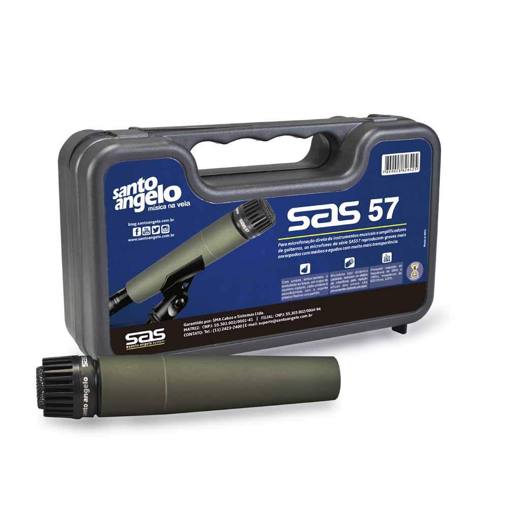 Microfone Dinâmico Santo Ângelo Sas57 - Ac2062 : Amazon.com.br