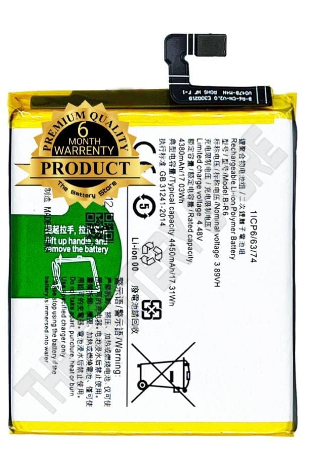 Image of THE BATTERY STORE Orignal B-R6 Battery for Vivo iQ00 Neo 855 Battery with 6 Month Warranty and high Capacity Battery Backup. (for VIVO B-R6)