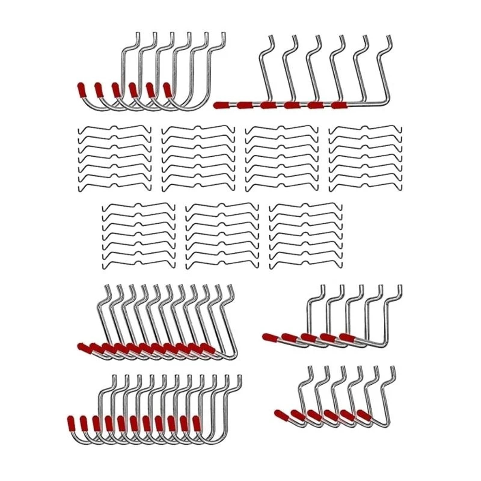 Assortimento di ganci for pannelli forati da 114 pezzi Per Casa | Con set di contenitori in metallo, serrature con pioli for organizzare gli strumenti del sistema di archiviazione