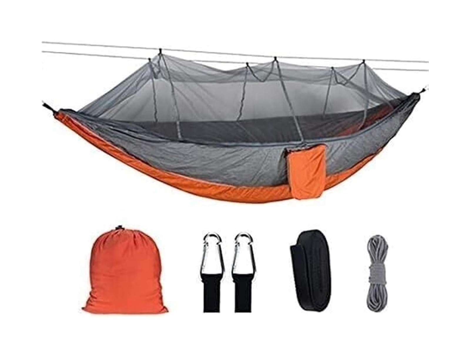 Hamaca Portátil con Mosquitera for Acampar Senderismo 260x140 Cm(K)