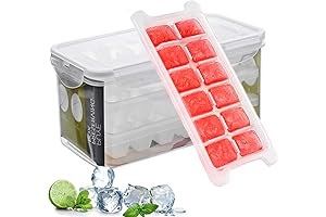 Effortless Summer Refreshment: Ice Cube Trays and Storage Container Set for Perfectly Chilled Smoothies